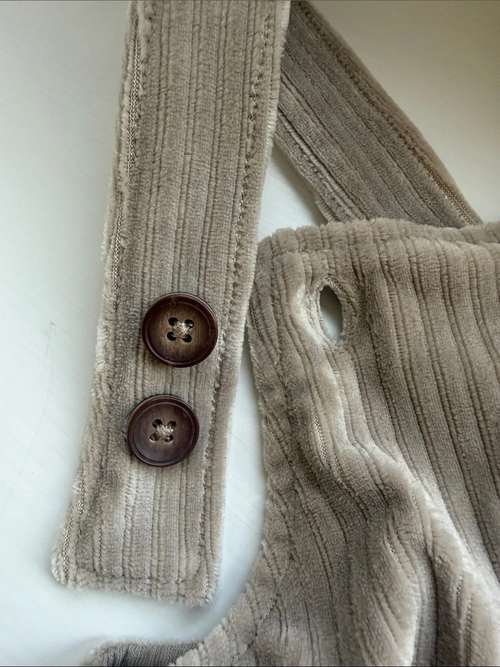 Carter's Beige Corduroy Overalls with Pockets